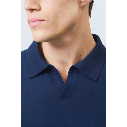 Polo in maglia di cotone senza bottoni