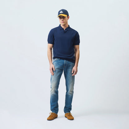 Polo in maglia di cotone senza bottoni