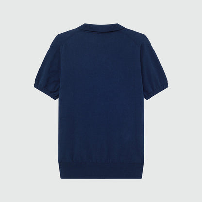 Polo in maglia di cotone senza bottoni