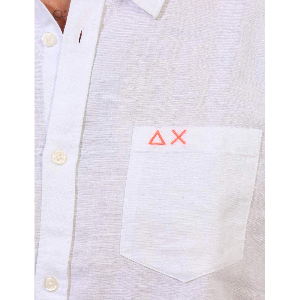 Camicia in lino e cotone bianca
