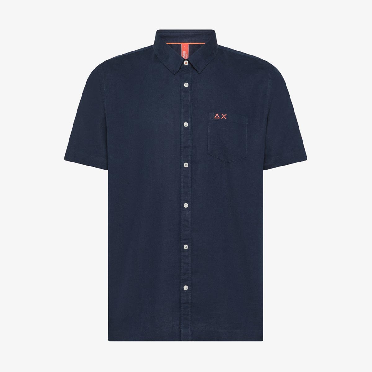 Camicia in lino e cotone blu
