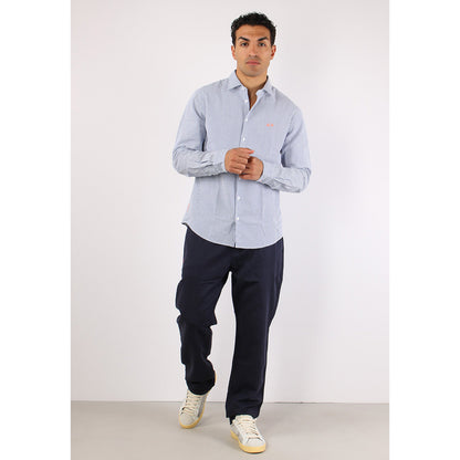 Camicia a righe goffrata