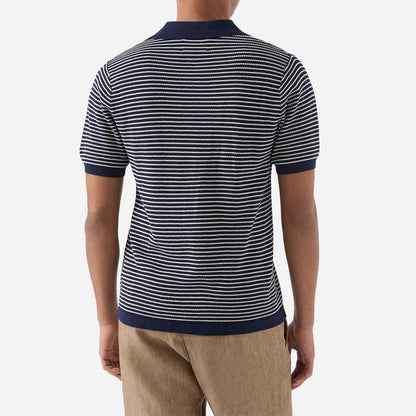 Polo senza bottoni in maglia di cotone