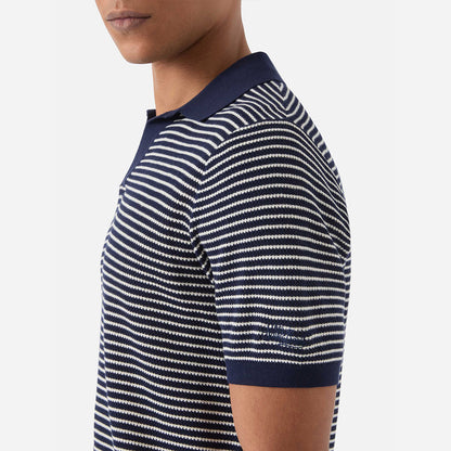 Polo senza bottoni in maglia di cotone
