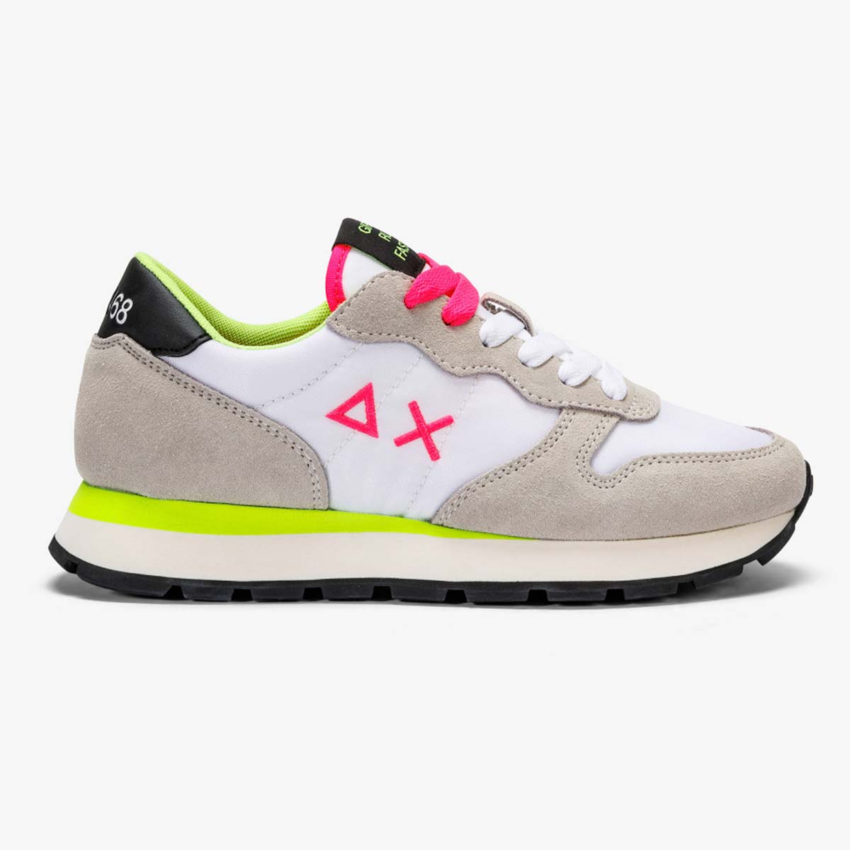 Sneaker bianca fluo