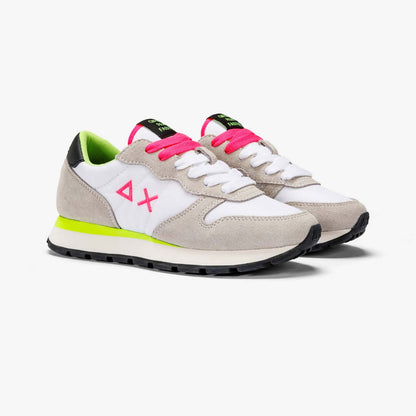 Sneaker bianca fluo
