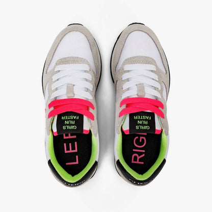 Sneaker bianca fluo