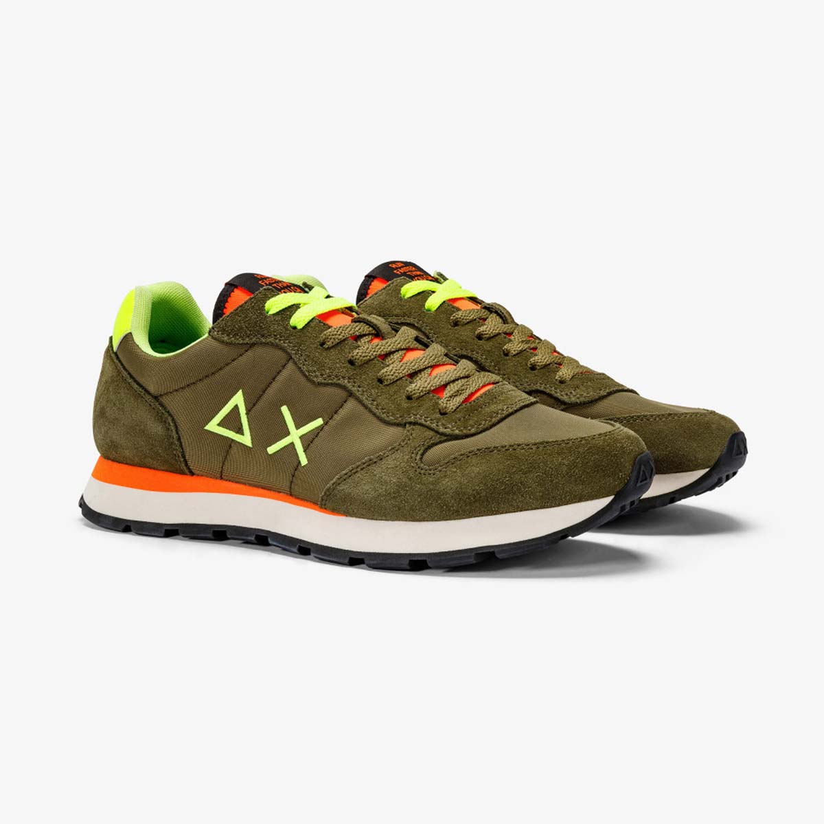 Sneaker verde militare fluo