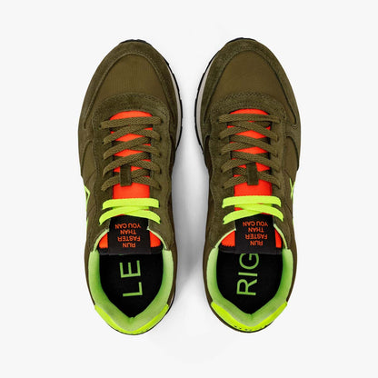 Sneaker verde militare fluo