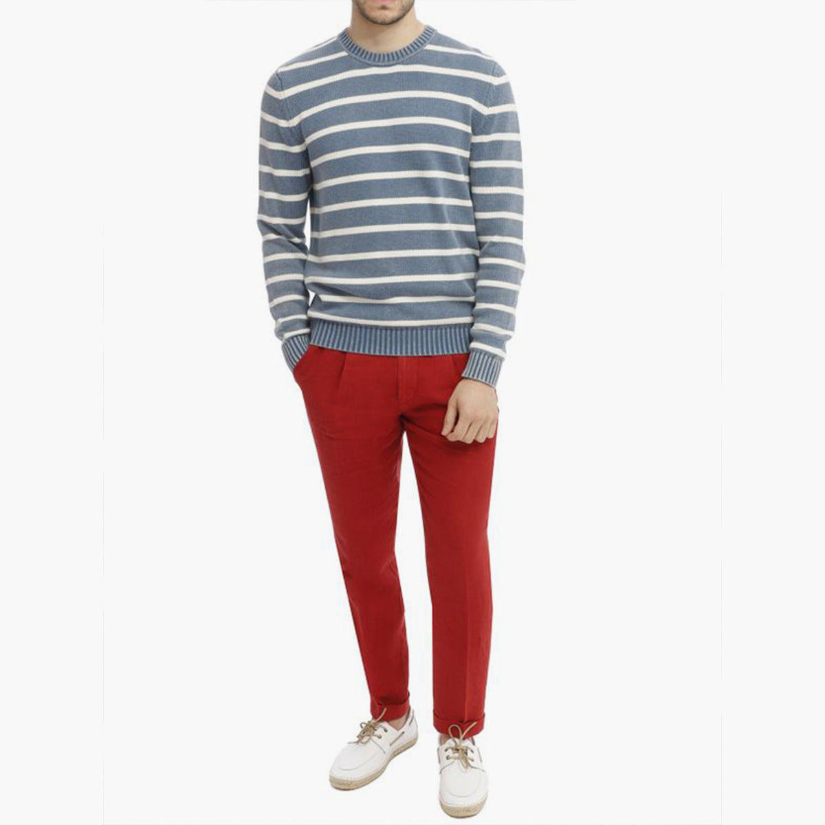 Maglia in cotone a righe