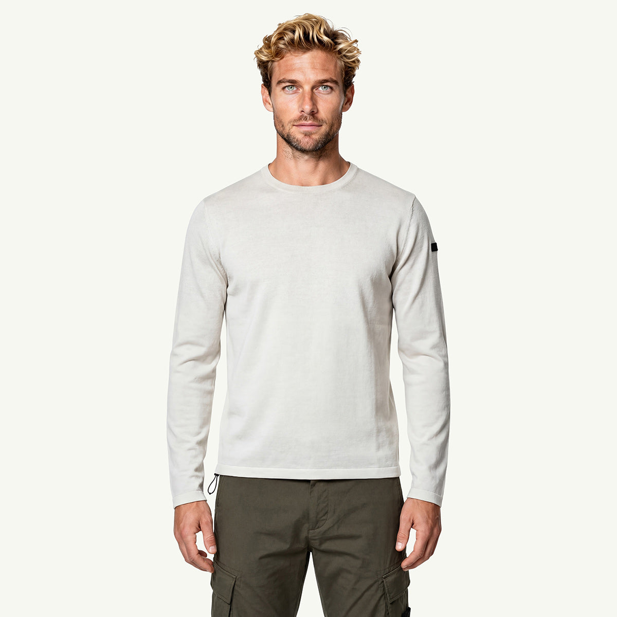 maglia girocollo a maniche lunghe