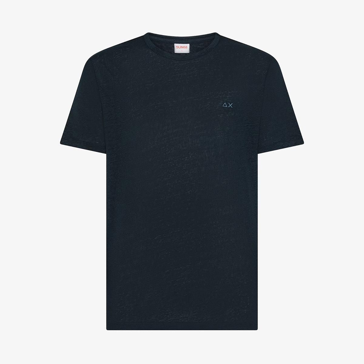 T-shirt blu in lino