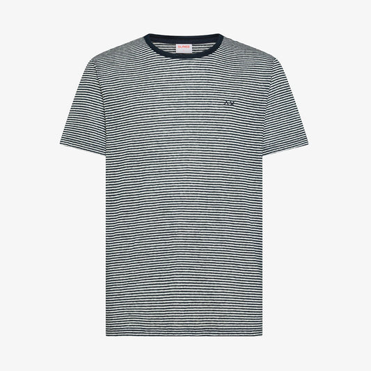 T-shirt in lino a righe