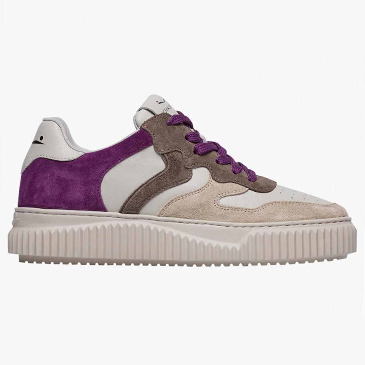 Sneaker in pelle e camoscio