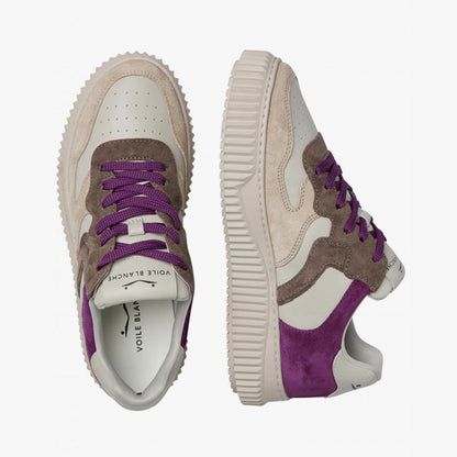 Sneaker in pelle e camoscio