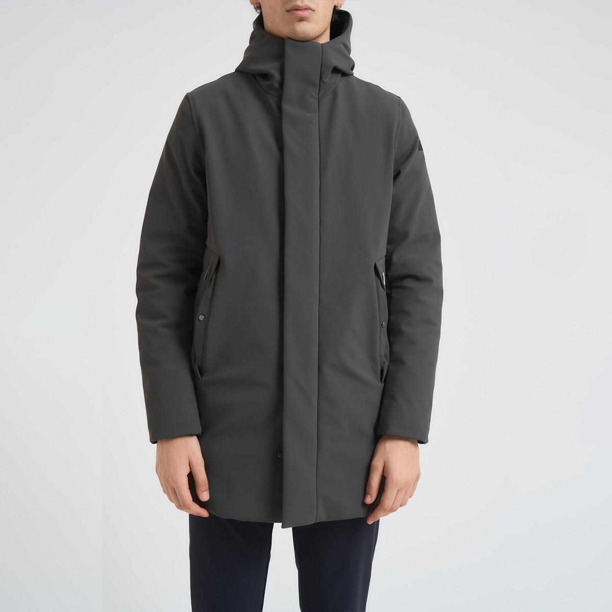 Parka tessuto tecnico con cappuccio