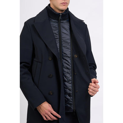 Caban doppio petto in tessuto tecnico