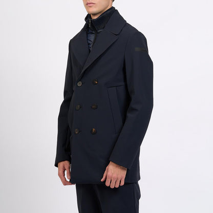 Caban doppio petto in tessuto tecnico