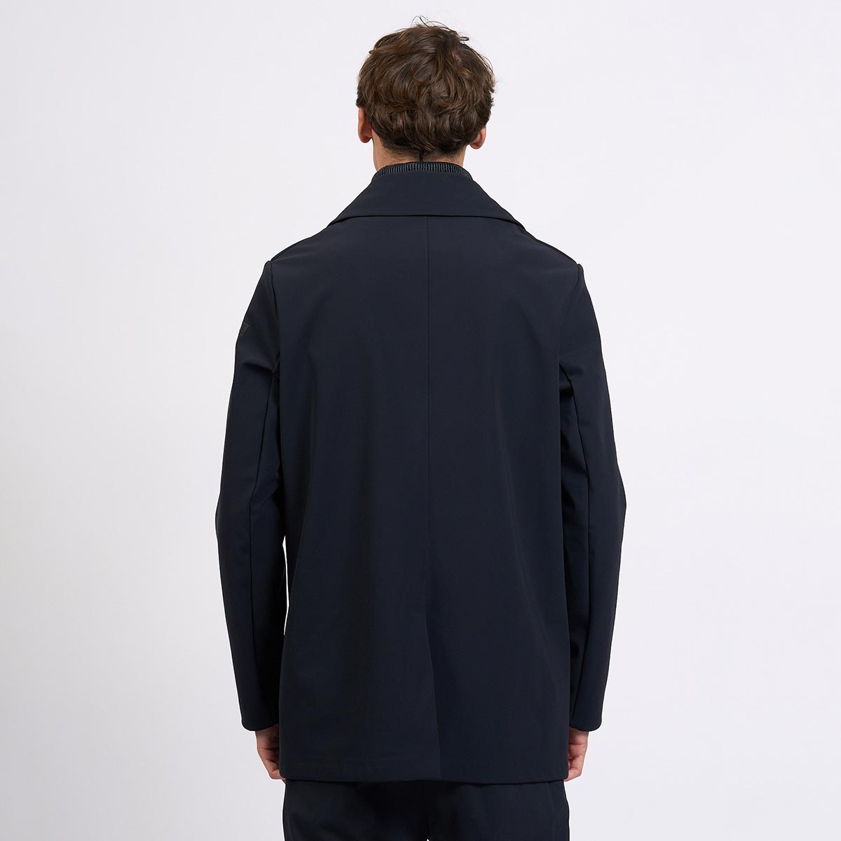 Caban doppio petto in tessuto tecnico