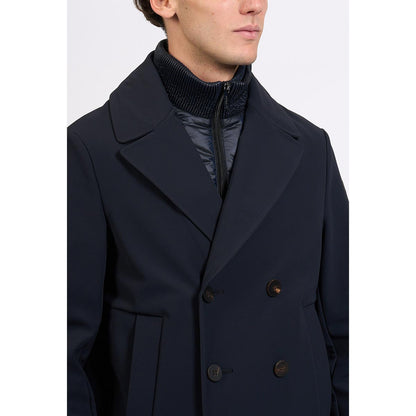 Caban doppio petto in tessuto tecnico