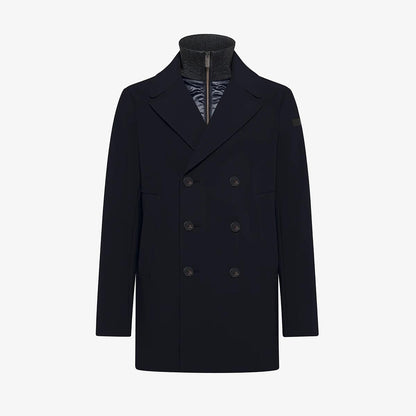 Caban doppio petto in tessuto tecnico