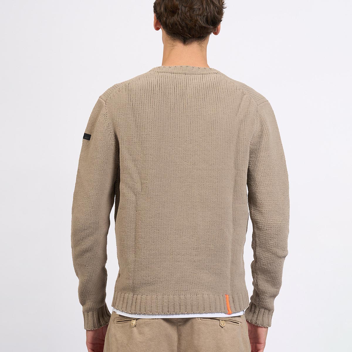 Maglione girocollo in tessuto strech
