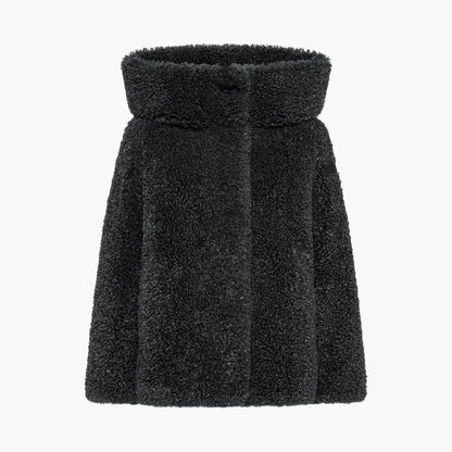 Giubbotto ibrido in piumino e pelliccia teddy