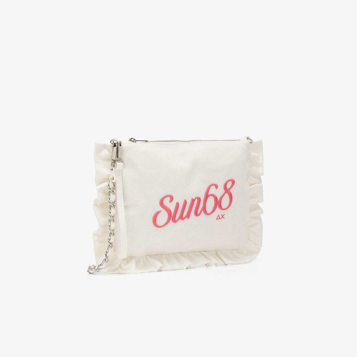 Pochette in cotone con volant