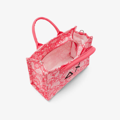 Borsa shopper in cotone a fantasia