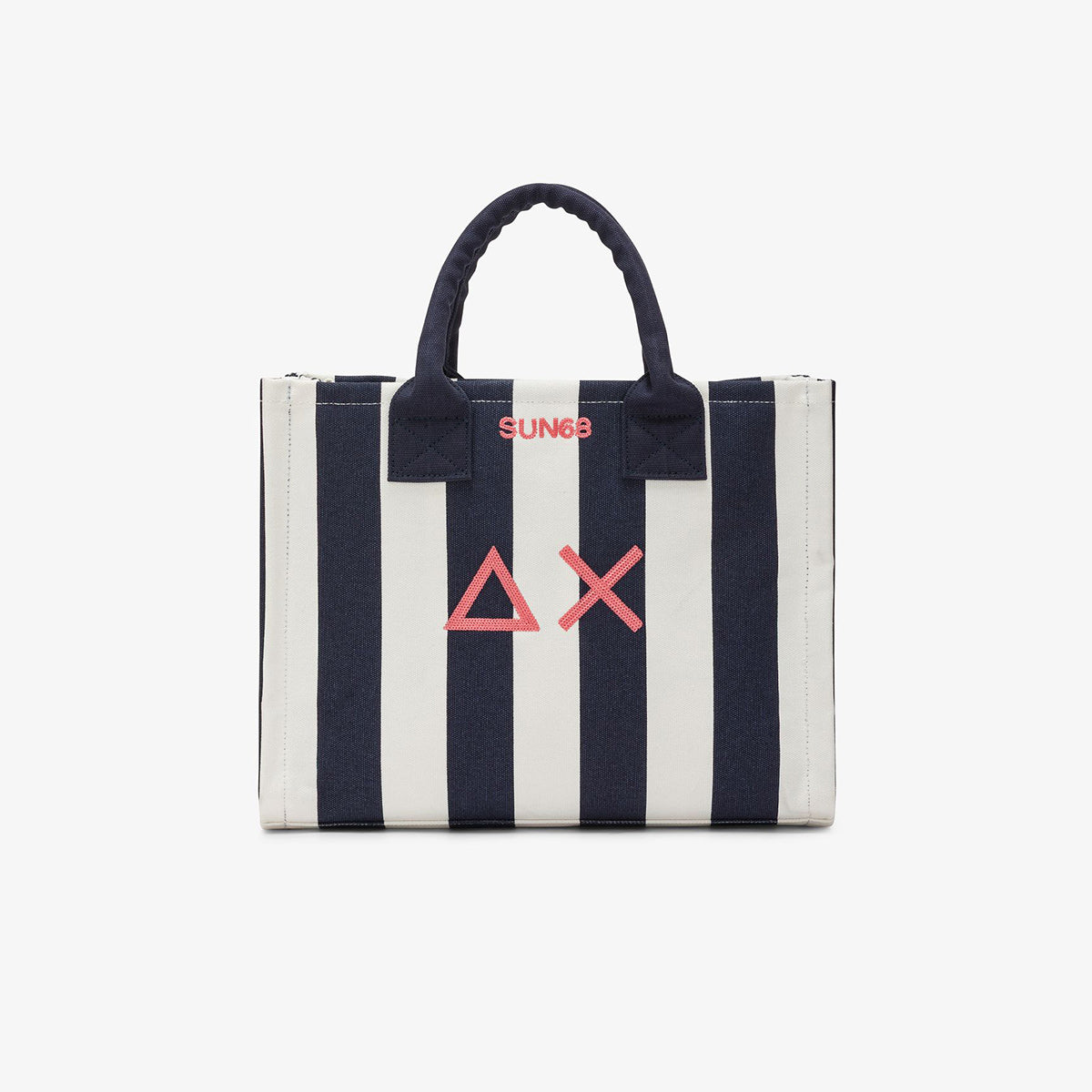 Borsa shopper in cotone a righe