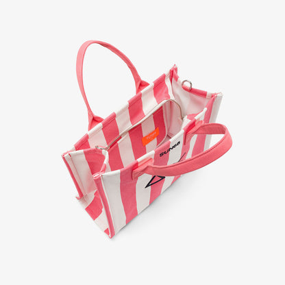 Borsa shopper in cotone a righe