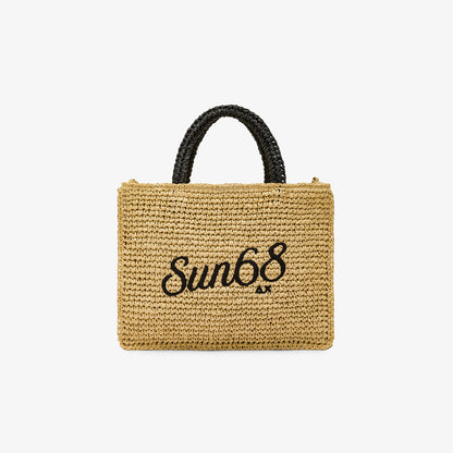 Borsa shopper in raffia
