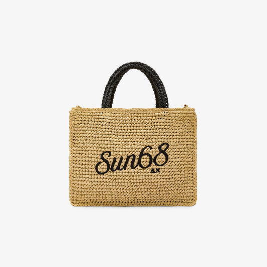 Borsa shopper in raffia
