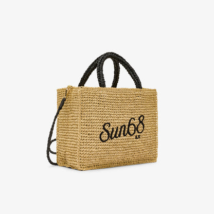 Borsa shopper in raffia