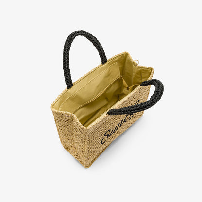 Borsa shopper in raffia