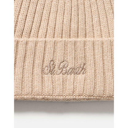 Berretta ricamata in cashmere