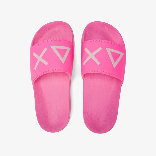 Ciabatte fucsia fluo a fascia