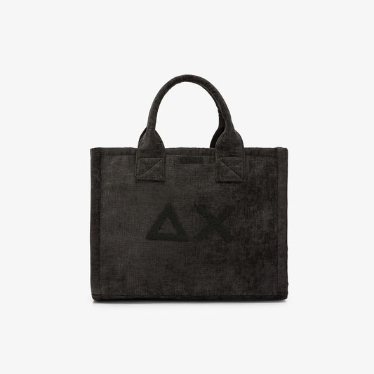 Borsa shopping bag in velluto nero