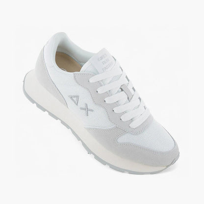 Sneakers in lurex bianca