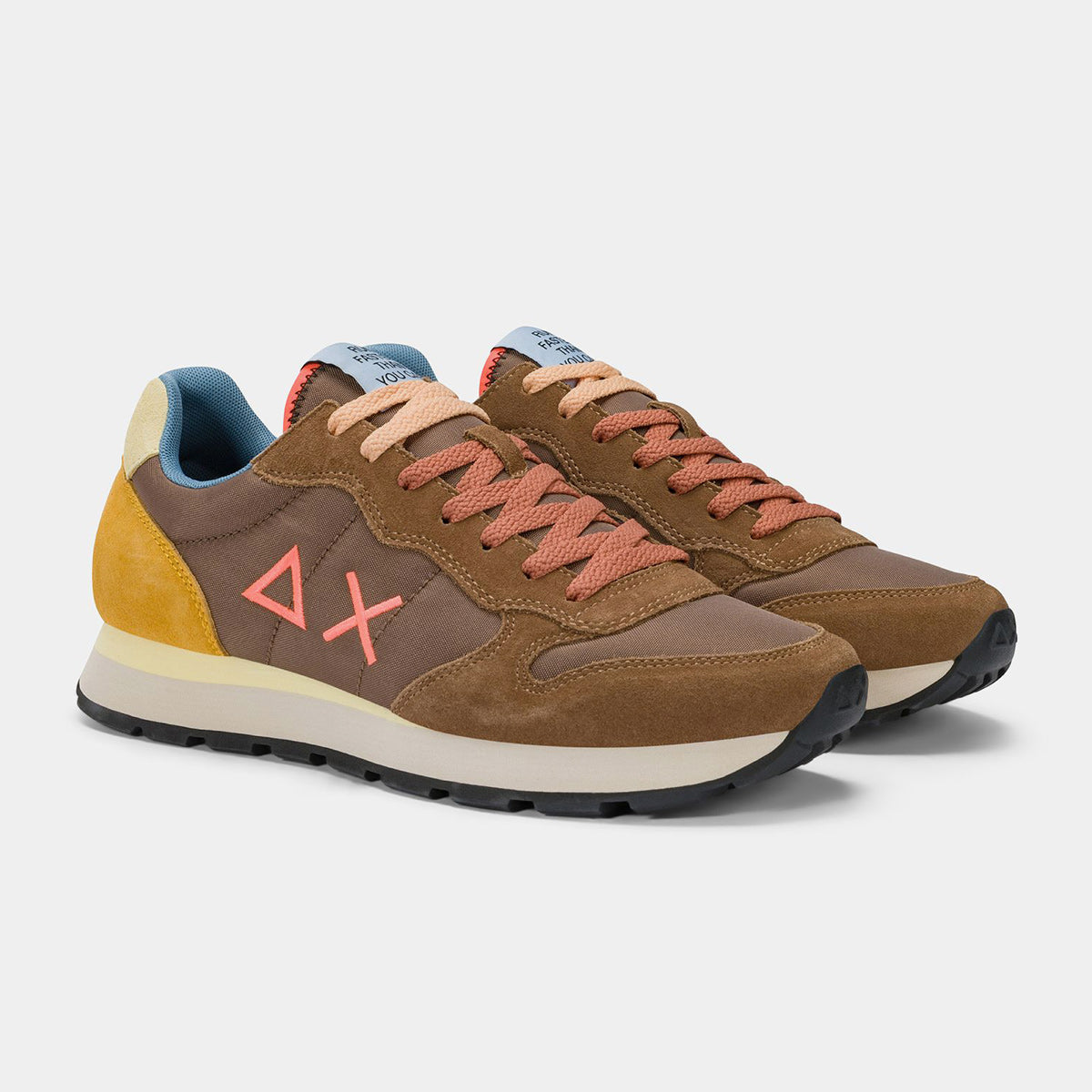 Sneaker bicolore marrone