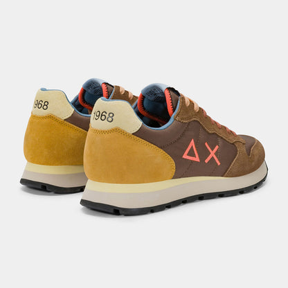 Sneaker bicolore marrone
