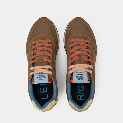 Sneaker bicolore marrone