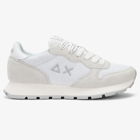 Sneakers in lurex bianca