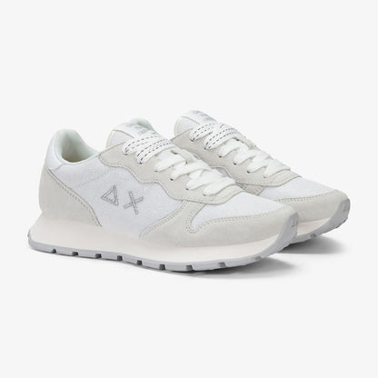 Sneakers in lurex bianca