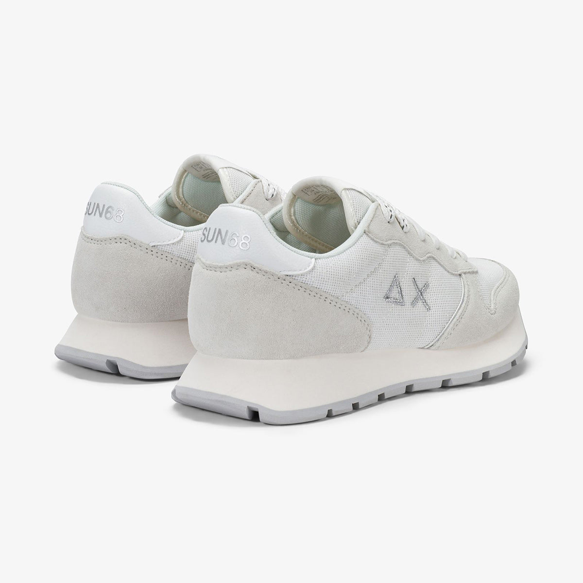 Sneakers in lurex bianca