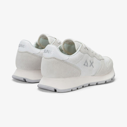Sneakers in lurex bianca