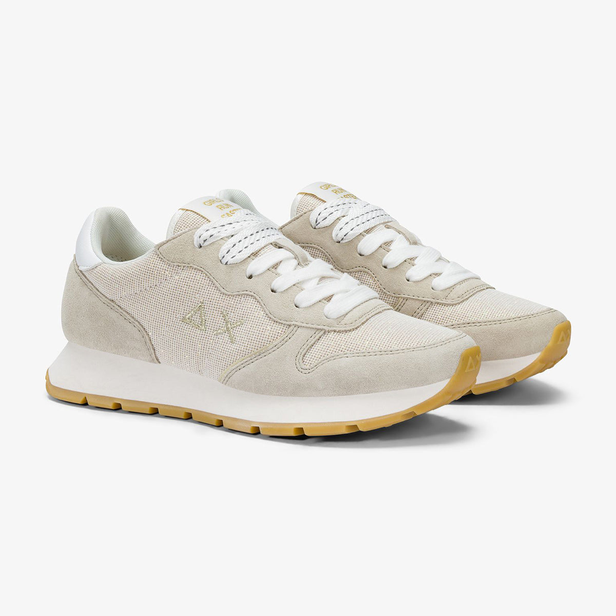 Sneakers in lurex oro