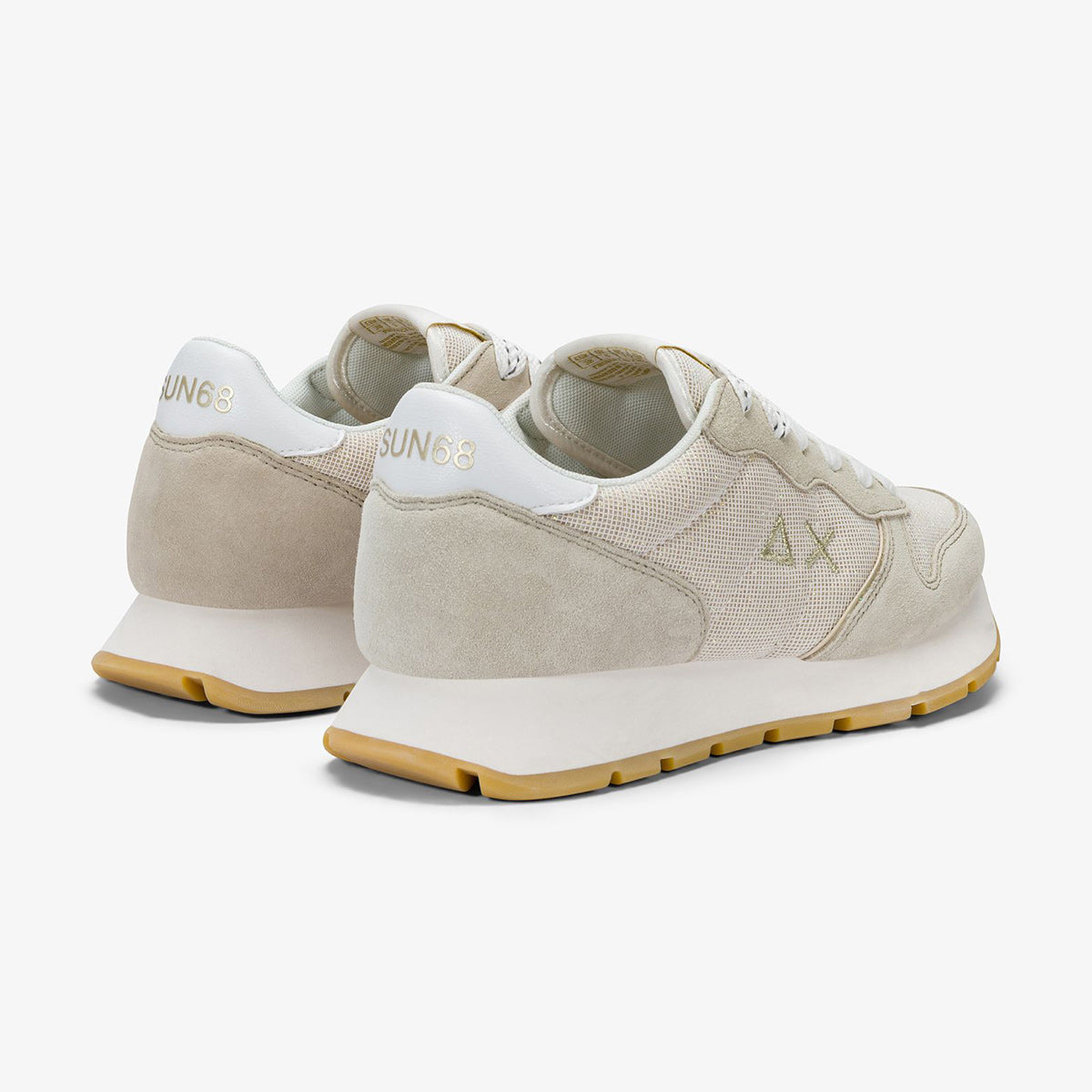 Sneakers in lurex oro