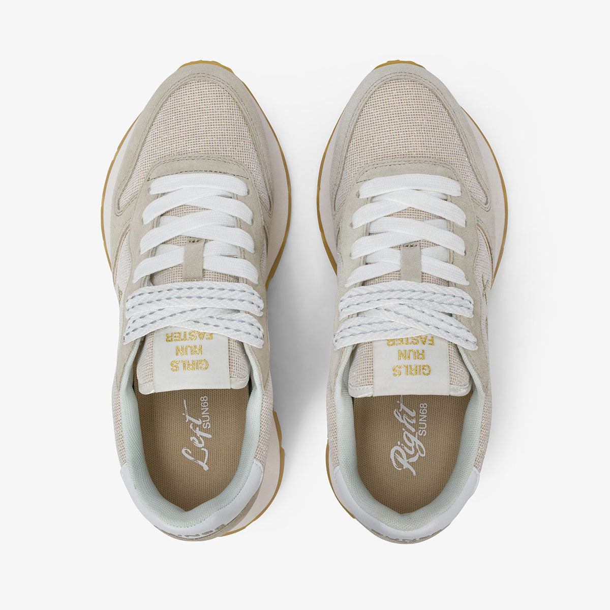 Sneakers in lurex oro