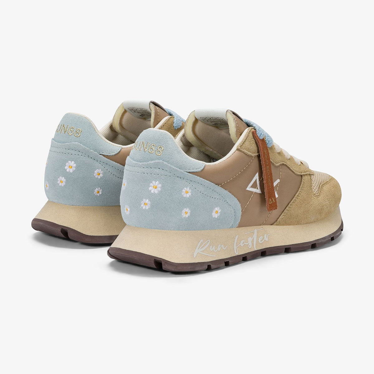 Sneaker vintage in suede beige